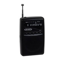  MR-80 Jensen AM/FM Portable Pocket Radio With Included Belt Clip Black