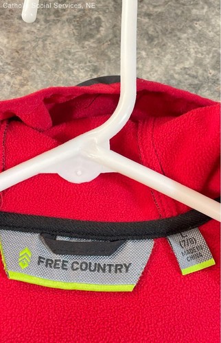 Free Country Black Red Boys Full Zip Jacket Coat - Size Large 7/8 - Picture 5 of 6