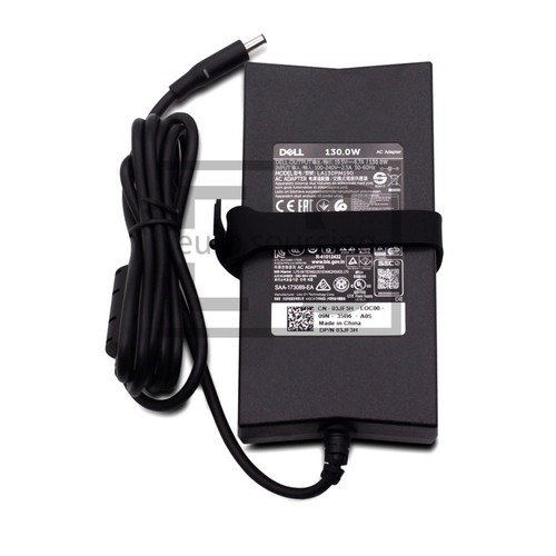 ECHT DELL LA130PM190 LAPTOP NETZTEIL 130W 4.5MM X 3.0MM MIT NETZKABEL - Zdjęcie 2 z 7
