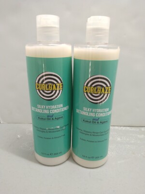 Lot of 2 CurlDaze Silky Hydration Detangling Conditioner with Kukui Oil