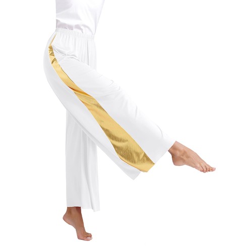 Women's Metallic Liturgical Color Block Praise Dance Church Worship Costume - Picture 30 of 59