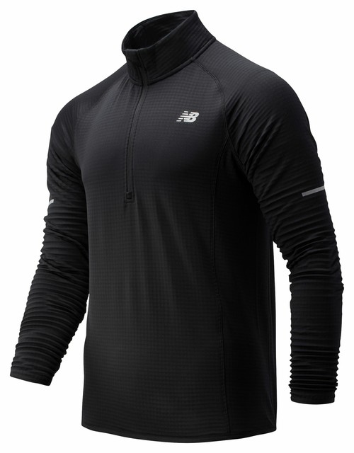 New Balance Men's Heat Quarter Zip Black eBay