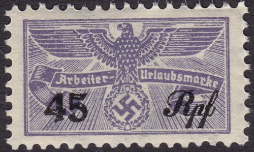 Stamp Germany Revenue WW2 Fascism War Era War Worker Due 045 MNH - Bild 4 von 4