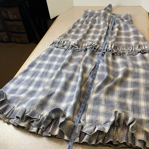 CQ By CQ Tiered Ruffles Tie Waist Maxi Middle Front Slit Skirt Women’s L - Picture 8 of 13