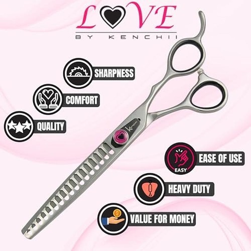 17 Tooth Thinning Shears Dog Grooming Scissors Pet Hair Trimming Tools New - Picture 6 of 7