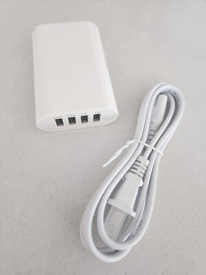 Wishinkle 4-Port USB Wall Charger AC Adaptor White - Fast Quick Charge