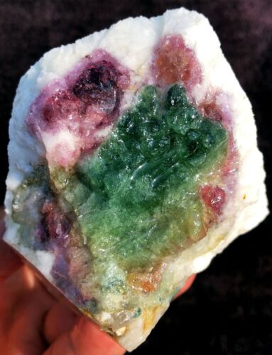 421g Anguria Naturale Colore Tormalina Cristallo Ghiaccio Trasparente Esemplare ie1740 - Foto 2 di 12