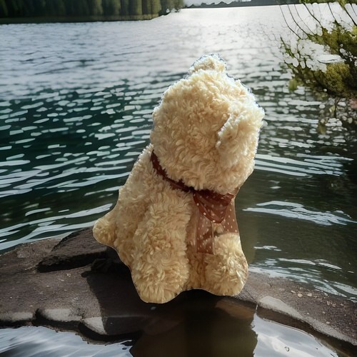 Ty Silk Plush Beanie Bear 2007 Small Brown Teddy - Picture 8 of 12