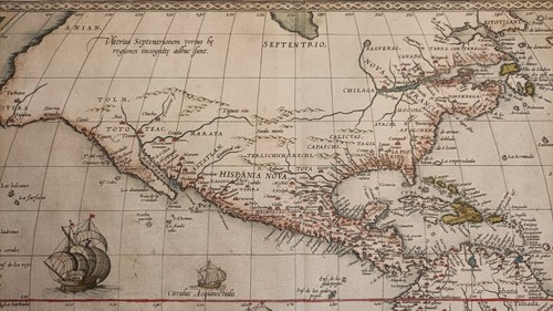 Americae sive novi orbis Nova descriptiol map de América Ortelius 1570 - Picture 9 of 12
