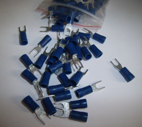 200x Fork Type Copper Non-Insulated Spade Terminals SNB1.25-3 For 22-16 - Foto 11