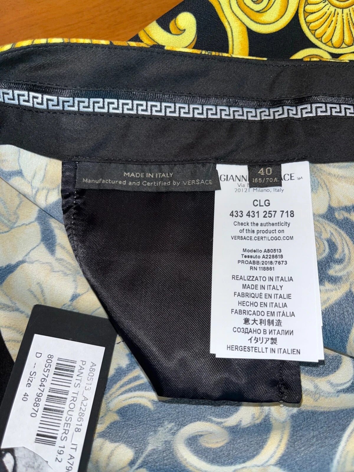 PANTALONE MEDUSA GIANNI VERSACE IT40 DONNA NUOVO CON ETICHETTE 100% AUTENTICO