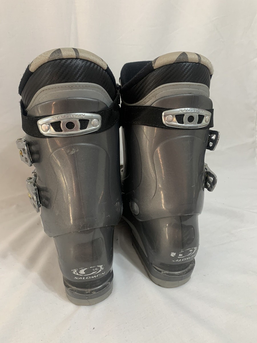 Salomon Alu Mission Ski Boots Grey & Silver Size 298mm 25 Salomon Alu Mission Ski Boots Grey & Silver Size 298mm 25
