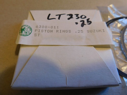 NOS Piston Rings (+.25) 1st over 1985 -1994 Suzuki LT230 Quadrunner DR200 LTF250 - Bild 2 von 2