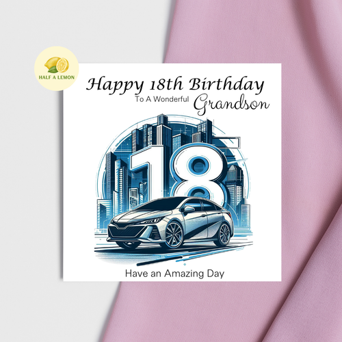18th Birthday card, customise for ANY Relative, Son, Grandson, Nephew, Cars - Picture 7 of 9