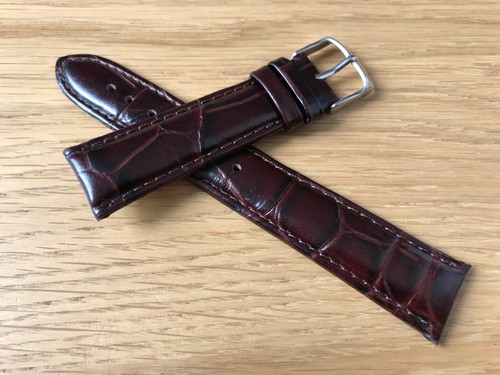 For EMPORIO ARMANI Watch Brown Genuine Leather Strap Band Buckle Mens Ladies  - Picture 7 of 10