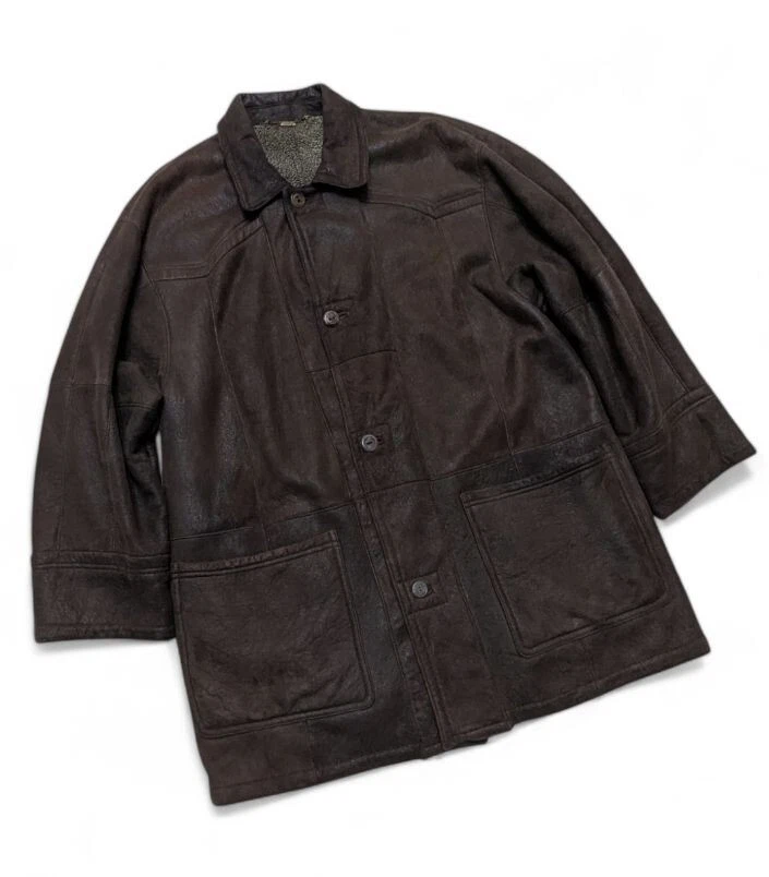 WERNER CHRIST Shearling Lambskin Jacket Coat Overcoat - Image 4 of 4