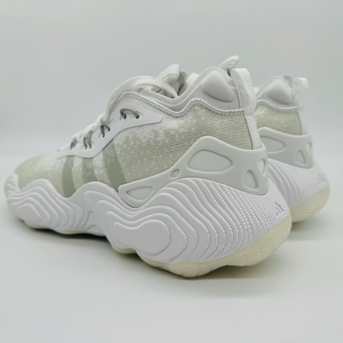 Zapatillas de baloncesto Adidas Trae Young 3 talla 9 IF2102 blancas/plateadas metálicas - Imagen 7 de 24