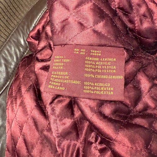Levi Strauss & Co Damen kleine weiche braune Leder Flieger Bomber Jacke Mantel - Bild 7 von 10
