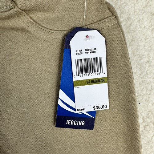 Nautica Juniors Uniform Skinny Leg Jegging, Flat Front, With Pockets Khaki Sz 14 - Picture 12 of 12