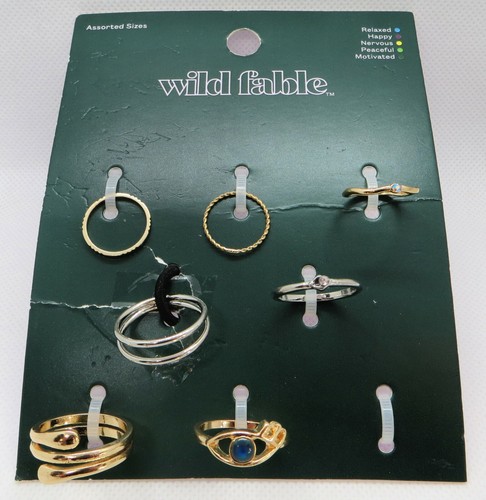 Wild Fable Lot Stud Earrings Star Moon Lips, Mood Stone Ring Assortment Size 4-9 - Picture 2 of 6