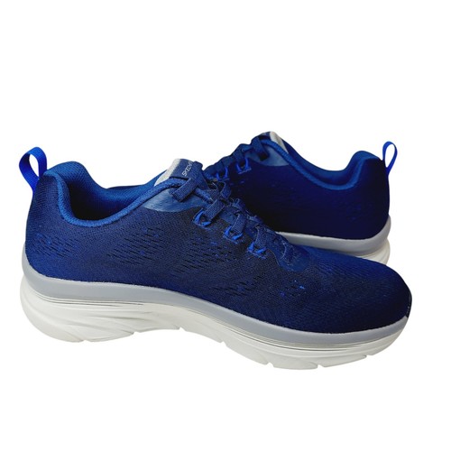 Skechers D Lux Walker Men’s Sz 8.5 Navy Blue Relaxed Fit Running Walking Shoes - 第 5/11 張圖片