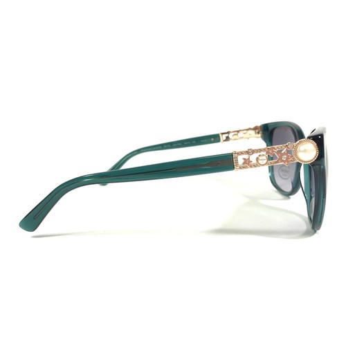 Bebe Sunglasses BB7180 SHOOT FOR THE STARS 320 TEAL Cat Eye Frames Purple Lenses - Picture 3 of 10