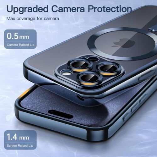 Custodia Magsafe per iPhone 14 Pro Max/ 14 Pro/ 14/ 14 Plus antiurto placcata elettrolitica - Foto 9 di 14
