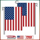 2 Pack American Flag Garden Flags 12” x 18” Double-Sided Patriotic Vibrant Color