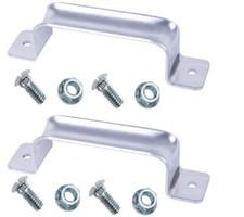 Garage Doors Lift Handle Closed Grip Roll Up Zinc with Screws and Nuts 2pcs 