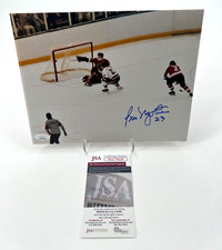BOB NYSTROM NEW YORK ISLANDERS AUTOGRAPHED 8X10 PHOTO JSA WITNESS COA