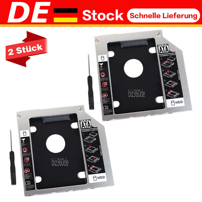 2st. 2nd Festplatten HDD SSD Caddy f. Fujitsu Lifebook E733 E734 E743 E753 E754