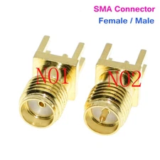 SMA Female Male Jack Solder Edge PCB Mount RF Connector Adapter Cables Plug