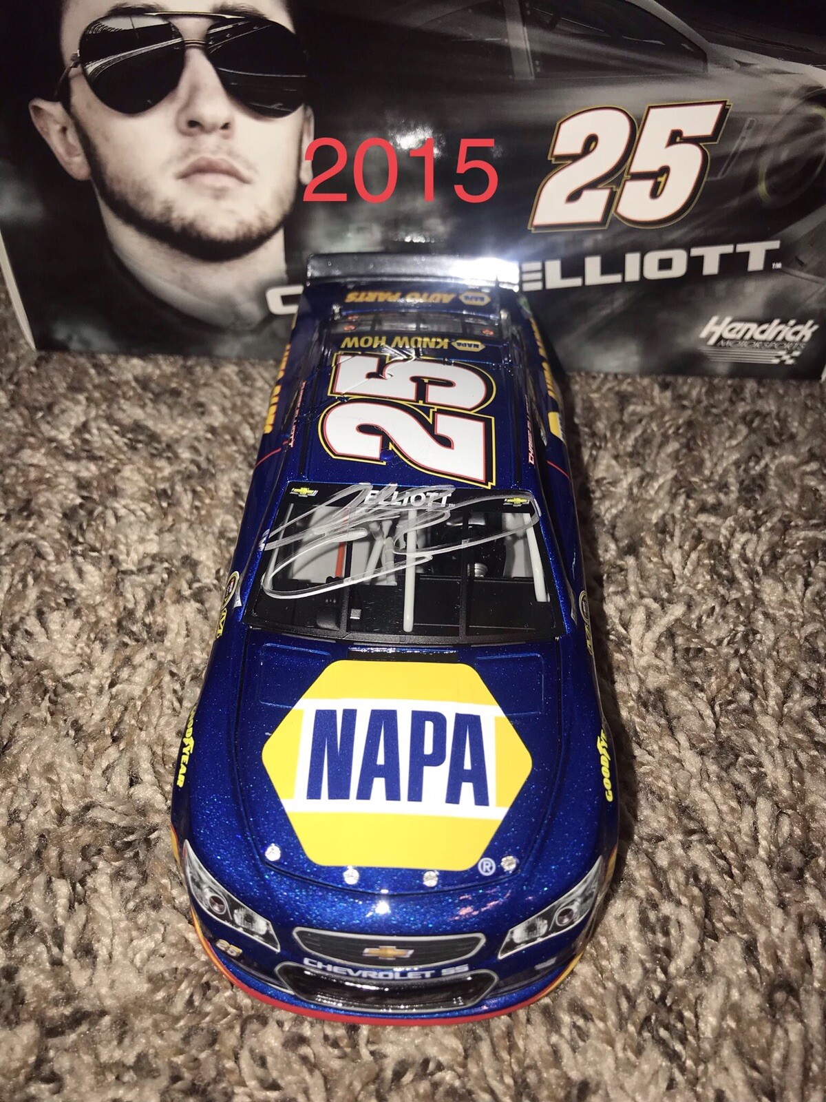 Chase Elliott Signed 2015 NAPA 1 24 Diecast COA Chase Elliott Signed 2015 NAPA 1 24 Diecast COA
