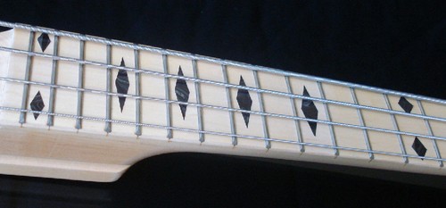 Diamond BLACK PEARL Fretboard Markers Inlay Sticker Decals for Maple Neck BASS - Picture 3 of 4