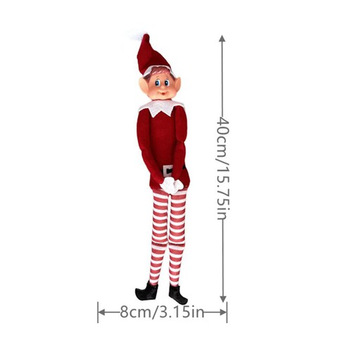 40cm Boy Girl The Naughty Christmas Elves On Display Shelf Prop Xmas Plush Toy - Picture 2 of 28