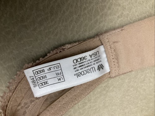 Sujetador Wacoal 36DD Luxe Increíble Push-up Beige Estilo 55847 - Imagen 3 de 3