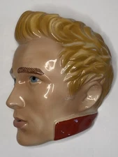 Vintage James Dean Wall Art Clay Mask Decorative 9"