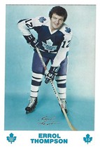 RARE 1976/77 ERROL THOMPSON LEAFS POSTCARD NM/MT !!