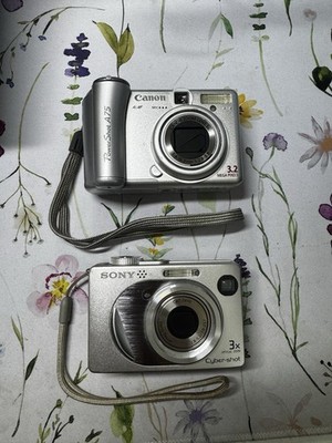Sony cyber-shot DSC-W1 and Canon Powershot A75 Digital Camera For Parts