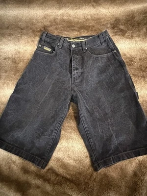 Pepe Jeans London Denim Cargo Shorts Mens 34 Black Carpenter Baggy Y2K - Image 1 of 4