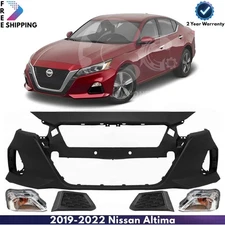 Front Bumper Cover Paintable & Turn Signal Light for 2019-2022 Nissan Altima