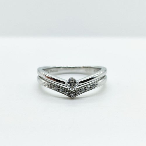 Jewelry Ring Natural Diamond 0.101ct Platinum 2322018