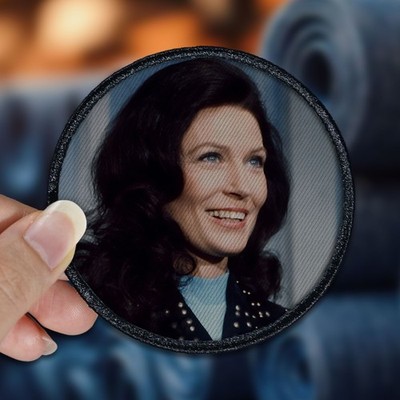 Loretta Lynn Patch Sew/Iron on with Embroidered Border for Hats, Shirts.