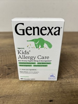 Genexa Cold Crush Chewable 60 Tablets Organic NEW Acai Berry Flavor  Exp 12/2028