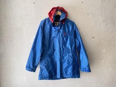 1980s vtg NORTH SPORTS blue SAILING RAIN JACKET M deck yachting rainwear prep