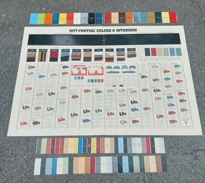 READ!! 1977 PONTIAC Dealer ShowRoom Interior Colors 60×40 Advertising Sign