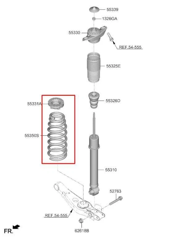 Пара пружин катушки подвески 2023-25 Kia Sportage Hybrid EX 1,6 л полный привод RR RH и LH - Изображение 2 из 4