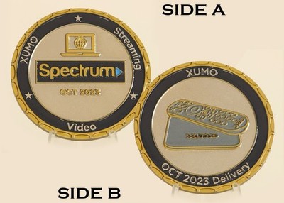 Spectrum XUMO Streaming Video Oct 2023 Delivery Challenge Coin  3#A
