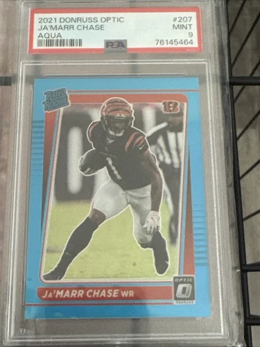 2021 Panini Donruss Optic - Rated Rookie Ja'Marr Chase #207 Aqua Prizm /299 (RC)