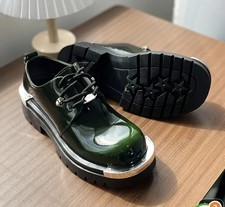 Goth/Rock/Alternative Statement Shoes Khaki Size 9 New Boxed Never Worn